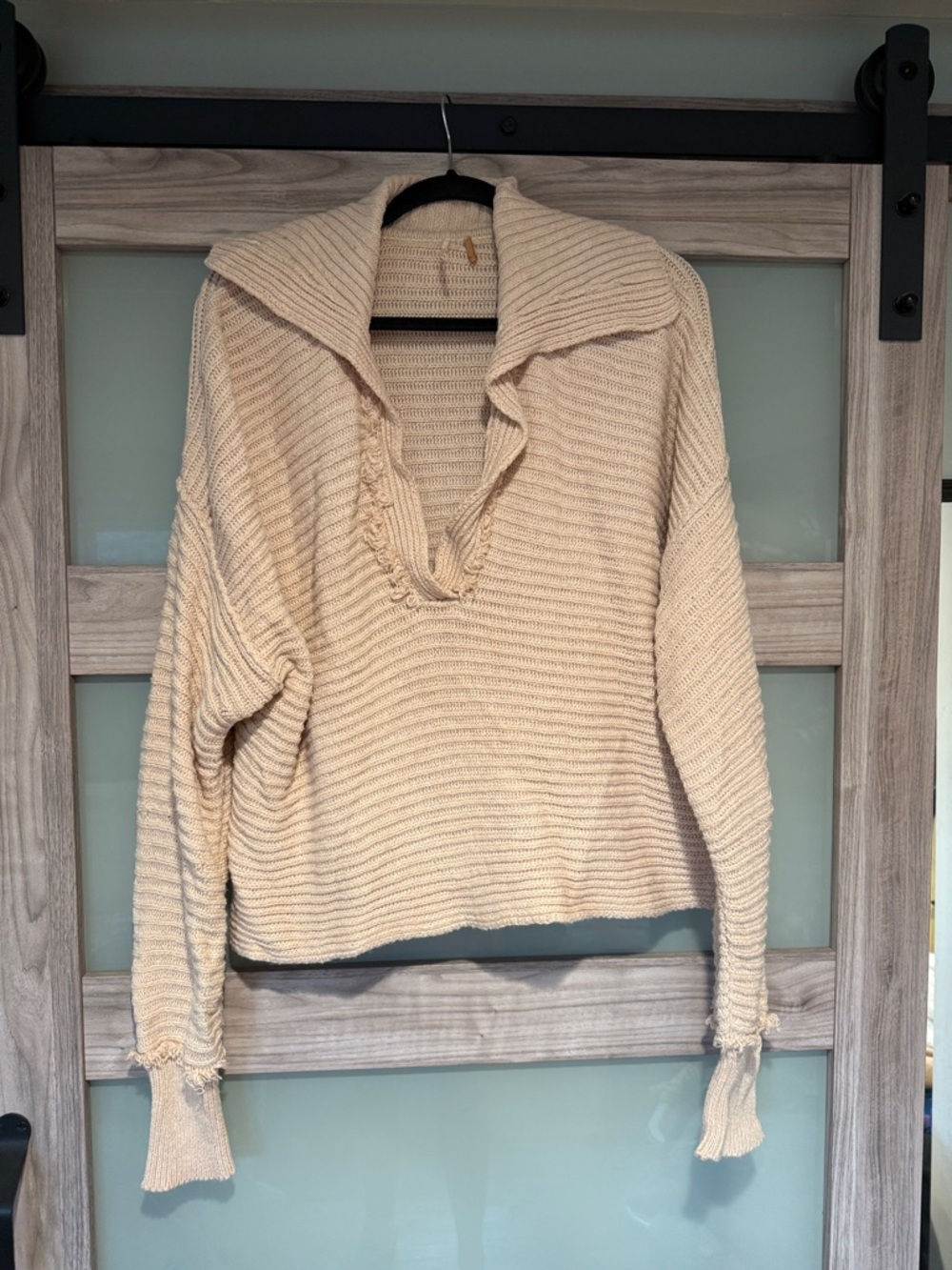 Cozy light pink Marlie Women's shawl collar free people Sweater